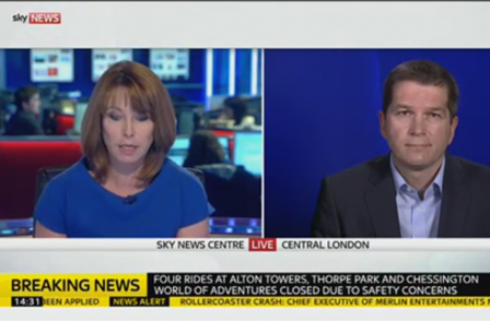 Sky's Kay Burley cleared by Ofcom over 'aggressive' interview with Alton Towers chief after rollercoaster crash 